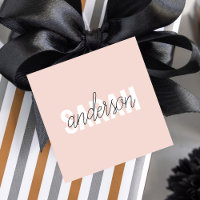 Beleza Rosa Moderna Pastel Personalizada Seu Nome