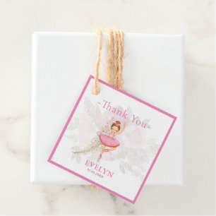 Etiquetas Para Lembrancinhas Bellerina Dancer Aniversário do Balé Floral Rosa