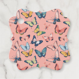 Etiquetas Para Lembrancinhas Belo Impressão de borboleta colorida