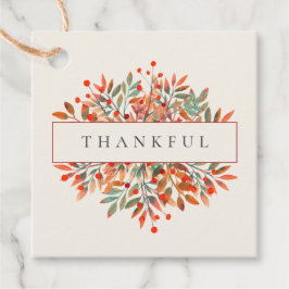 Etiquetas Para Lembrancinhas Berries Vermelhos e Outono Deixam Botânica Persona