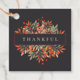 Etiquetas Para Lembrancinhas Berries vermelhos e outono deixam castanho-marrom 