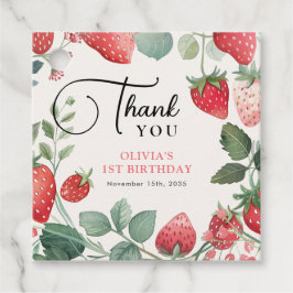 Etiquetas Para Lembrancinhas Berry First Floral primeiro aniversario