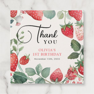 Etiquetas Para Lembrancinhas Berry First Floral primeiro aniversario