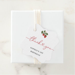 Etiquetas Para Lembrancinhas Berry, Primeira Aniversário da Rapariga Elegante R
