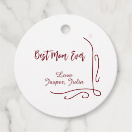 Etiquetas Para Lembrancinhas Best mom ever red love Spanish border stylish 
