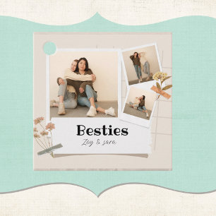 Etiquetas Para Lembrancinhas BESTIES, Colagem de Fotos e Nomes FCFB