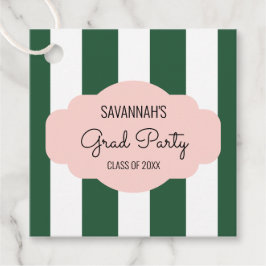 Etiquetas Para Lembrancinhas Beverly Colinas Green & Pink Formando Party