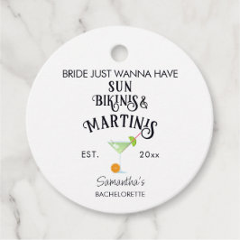 Etiquetas Para Lembrancinhas Bikinis e Martinis Piscina Tropical de Solteira