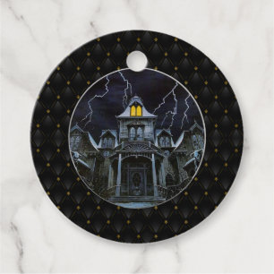 Etiquetas Para Lembrancinhas Black Boarder assombrado Halloween
