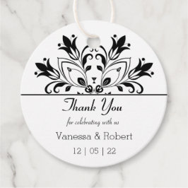 Etiquetas Para Lembrancinhas Black Floral Mandala