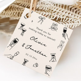 Etiquetas Para Lembrancinhas Black Hand Drawn Quirky Wedky