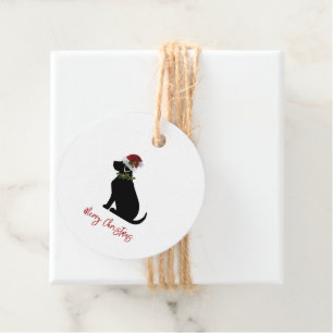Etiquetas Para Lembrancinhas Black Lab Felry Christmas Silhouette Fun Modern