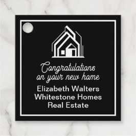 Etiquetas Para Lembrancinhas Black Real Estate Company Custom Realtor Party