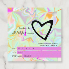 Etiquetas Para Lembrancinhas Bloco Iridescente Preço de Vestuário Tamanho B Eti