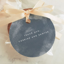 Etiquetas Para Lembrancinhas Blue Boho Watercolor Obrigado