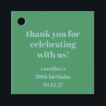 Etiquetas Para Lembrancinhas Blue Green Modern Custom 50th Birthday Obrigado<br><div class="desc">Bold Blue Green Cute Simple Modern Custom 50º Aniversário Obrigado Marcas Favoráveis</div>
