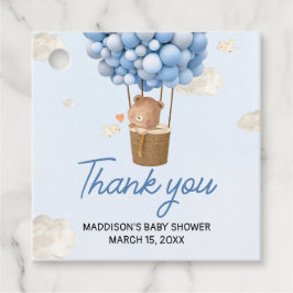 Etiquetas Para Lembrancinhas Blue Hot Air Balloon Up and Away Favor Tags