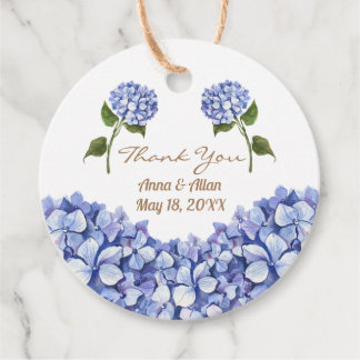 Etiquetas Para Lembrancinhas Blue Hydrangea Elegant Wedding Floral Tag