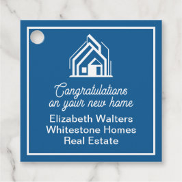 Etiquetas Para Lembrancinhas Blue Real Estate Company Customized Realtor Party