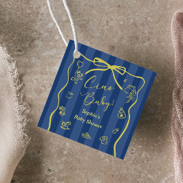 Etiquetas Para Lembrancinhas Blue Stripes Italiano Themed Ciao Baby