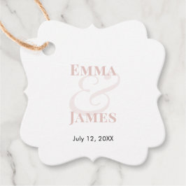Etiquetas Para Lembrancinhas Blush Ampersand Casamento | Nomes & Data