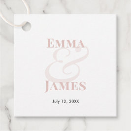 Etiquetas Para Lembrancinhas Blush Ampersand Casamento | Nomes Obrigado