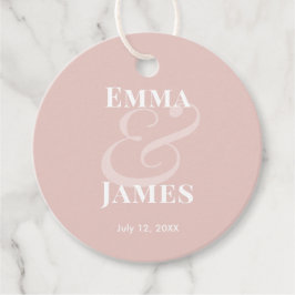 Etiquetas Para Lembrancinhas Blush Ampersand Casamento | Personalizado Verso