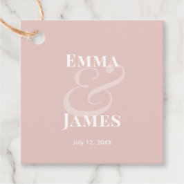 Etiquetas Para Lembrancinhas Blush Ampersand Casamento | Personalizado Verso |