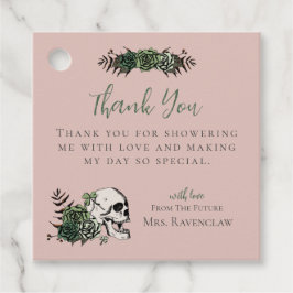 Etiquetas Para Lembrancinhas Blush Pink Floral Crânio Gótico Agradecemos Etique