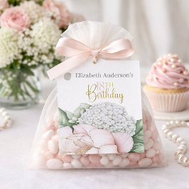 Etiquetas Para Lembrancinhas Blush Pink Peony Floral 18th Birthday 