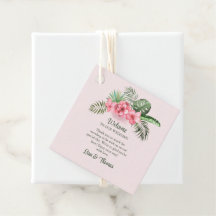 Boas-vindas ao Casamento de Flor Tropical Rosa