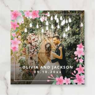 Etiquetas Para Lembrancinhas Boas-vindas ao casamento do Frame de Ouro Floral R