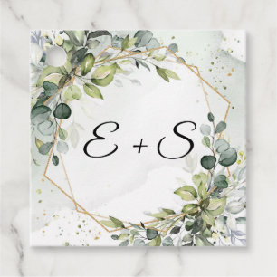 Etiquetas Para Lembrancinhas Bodas de eucalipto elegante e verde