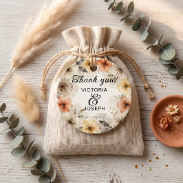 Etiquetas Para Lembrancinhas Boho Aquarela Quente Floral Casamento de Outono Ag