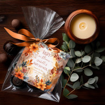 Boho Baby in Bloom Fall Floral Frame Chá de fralda