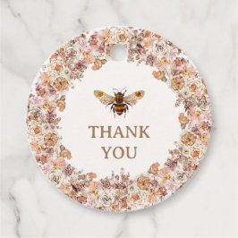 Etiquetas Para Lembrancinhas Boho Bee Watercolor Chá de fraldas