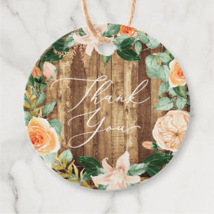 Etiquetas Para Lembrancinhas Boho Botânico Greenery Rustic Wood Obrigado