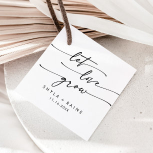 Etiquetas Para Lembrancinhas Boho Chic Black and White Deixa O Amor Crescer Cas