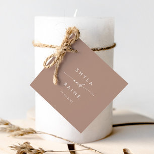 Etiquetas Para Lembrancinhas Boho Chic Neutral Taupe Casamento