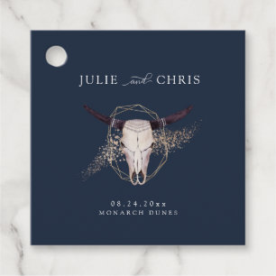 Etiquetas Para Lembrancinhas Boho Chic Steer Skull Wedding