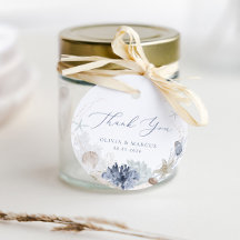 Boho Elegante Ocean Beach Blue Weding Obrigado