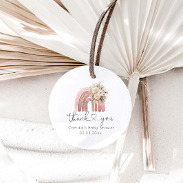 Etiquetas Para Lembrancinhas Boho Floral Chá de fraldas Arco-Íris