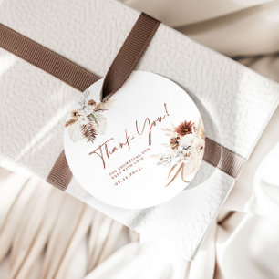 Etiquetas Para Lembrancinhas Boho Floral Obrigado Chá de fraldas Presente Etiqu