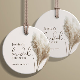 Etiquetas Para Lembrancinhas Boho Fluffy Grama de Pampas Chuveiro de Noiva
