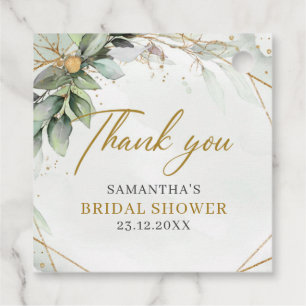 Etiquetas Para Lembrancinhas Boho greenery eucalyptus foliage gold frame