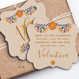 Etiquetas Para Lembrancinhas Boho Ocidental Floral Mexicano Monograma