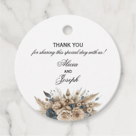 Etiquetas Para Lembrancinhas Boho Pampas Elegant Favor Tags for Wedding