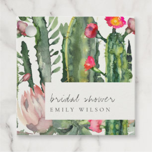 ETIQUETAS PARA LEMBRANCINHAS BOHO PINK FLORAL DESERVAR CACTI FAUNA CHÁ DE PANE