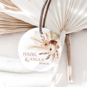 Etiquetas Para Lembrancinhas Boho Rust Wedding Tags Favor Obrigado HAZEL