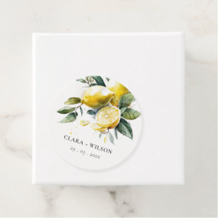 Etiquetas Para Lembrancinhas Boho Rustic Watercolor Yellow Lemon Garden Casamen